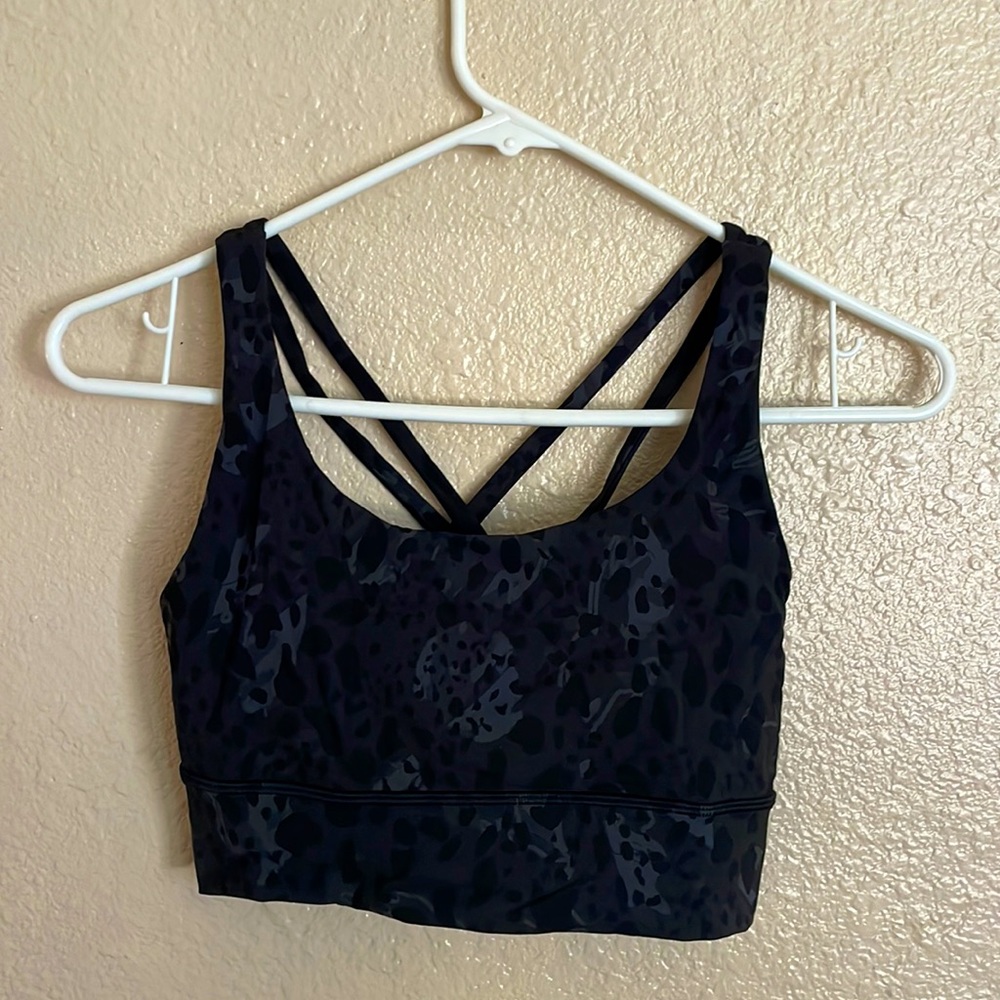 lululemon cat print sport bra